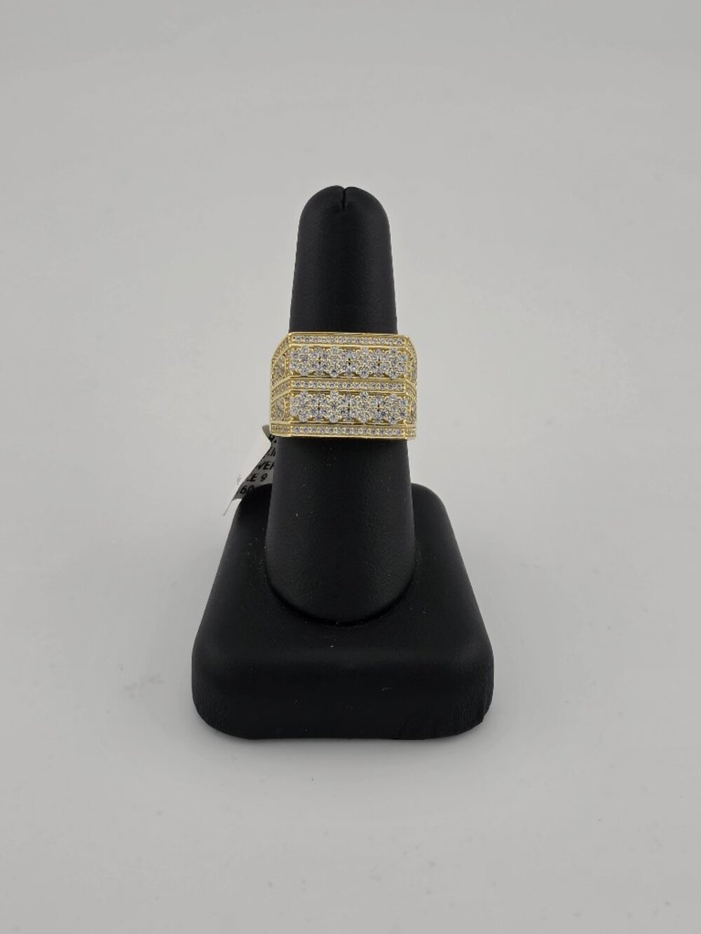 Luxury Sterling Silver 925 Rectangle Design CZ Statement Ring